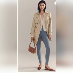 Anthropologie Lyre Bird Cozy Ribbed Leggings blue size Medium or Large NWT